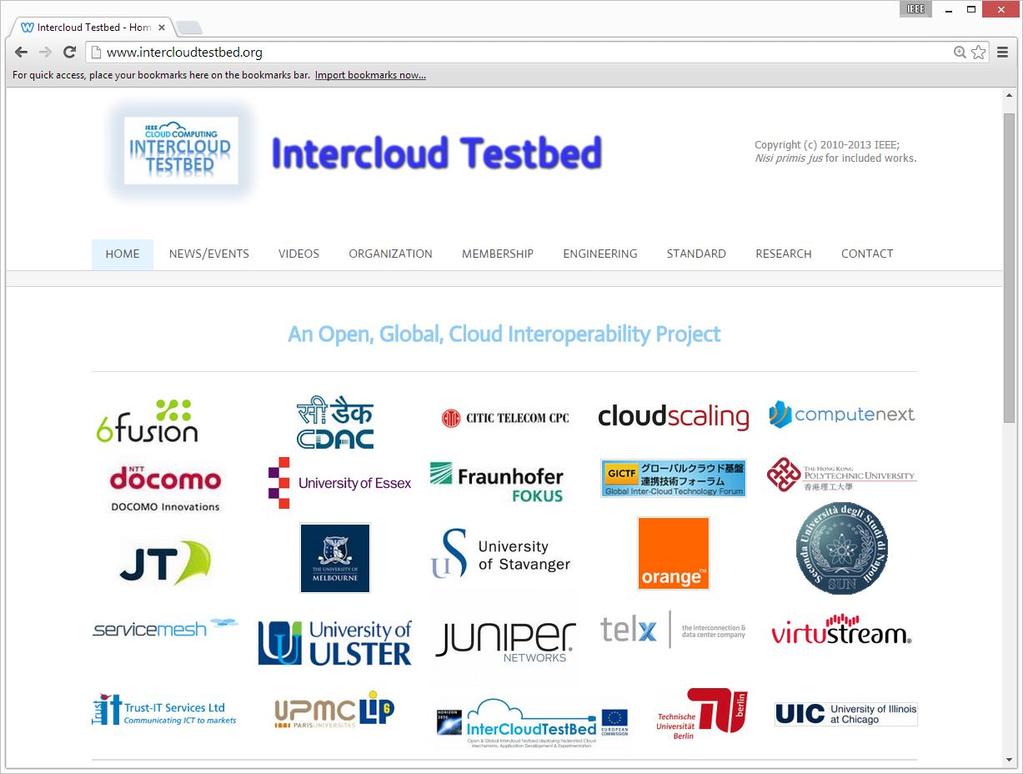 IEEE P2302 Working Group Standard for Intercloud Interoperability & Federation