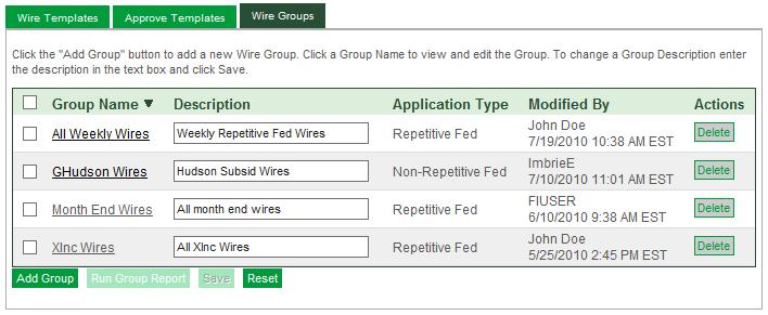 Page 28 of 31 View Wire Group Report The Wire Group Report provides detailed information for each template in the group. 1.