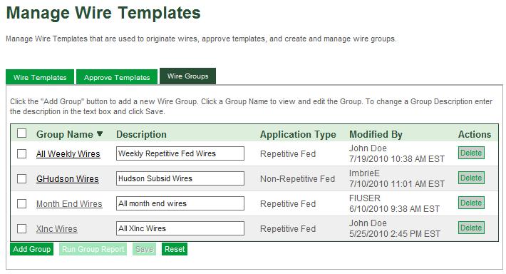 Page 9 of 31 3. Click the Wire Groups tab to display the Group List. 4. Click Add Group to display the Add Group List Builder. 5.