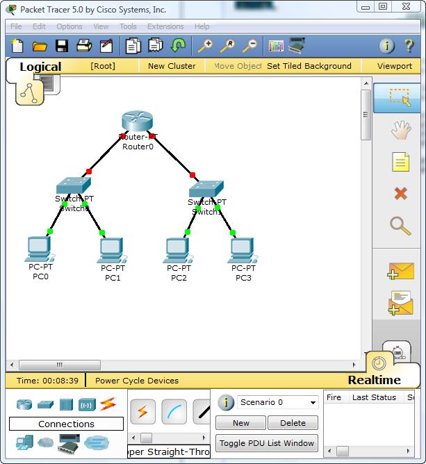 Step 2 - Create A Logical Network Diagram Select PCs, Switches and Routers from the options in the bottom left-hand corner.
