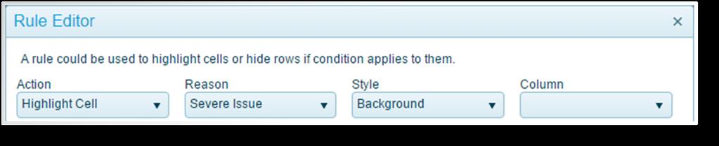 Page 21 1. Open the Control panel for the selected view, and click the Options button to open the Configuration panel. 2. Expand the Options category, and select the Conditional Formatting tab. 3.