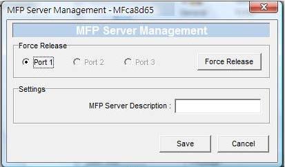 Force Release: Select the port number and then click Force Release to help you disconnect the current connection between the user and