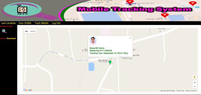 Then the auto service will start and application will send mobile location automatically as setting time interval.