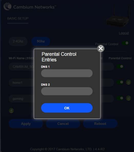 Chapter 2: Basic Settings Hardware Installation Parental control feature can be applied only to a specific WiFiName/SSID while the other SSIDs can be free from any such restrictions.