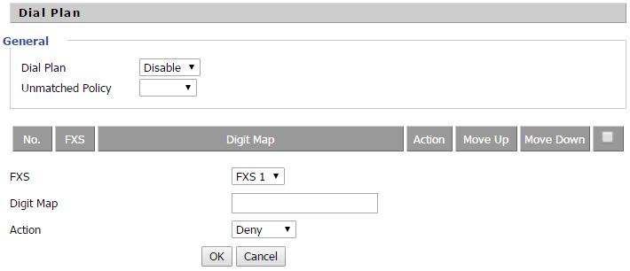SIP Adding one Dial Plan Table 46 Adding one dial plan Description Step 1. Enable Dial Plan Step 2. Click Add button, and the configuration table Step 3. Fill in the value of parameters. Step 4.