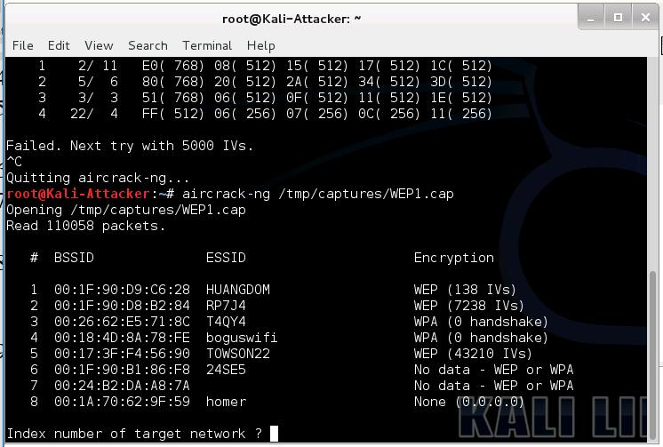 Part 2. Decrypt WEP traffic and analyze the 802.11 (wireless) packets 1) On the Kali virtual machine, open a terminal and type Wireshark.