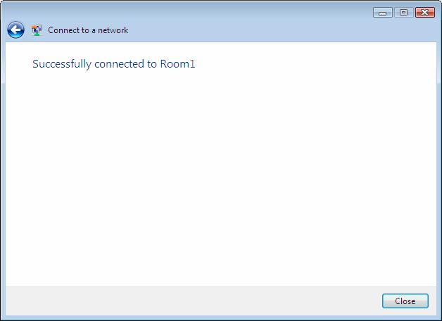 (2) Click on the required SSID ( Room1 for this manual) and select
