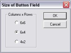 Section C Operating Philosophy Size The Quick Select window includes up to 6x6 buttons. Proceed as described below to configure the size of the button field: The default size is 6x4.