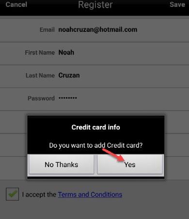 5 Fill out each of the following fields to store your credit card within WayToPark. 1.