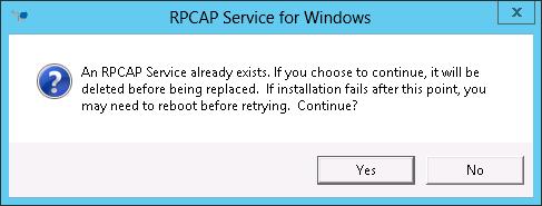 (Optional) If RPCAP Service was previously