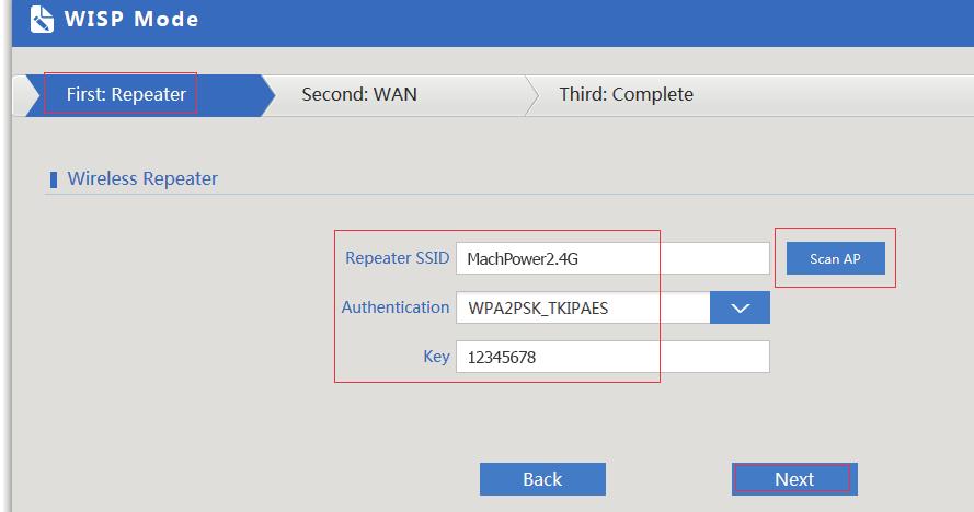will back Scan AP image wifi repeater setting directly 3.2.