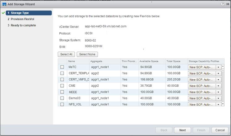 Configuring virtual volume datastores 21 3. Complete the pages in the Add Storage wizard.