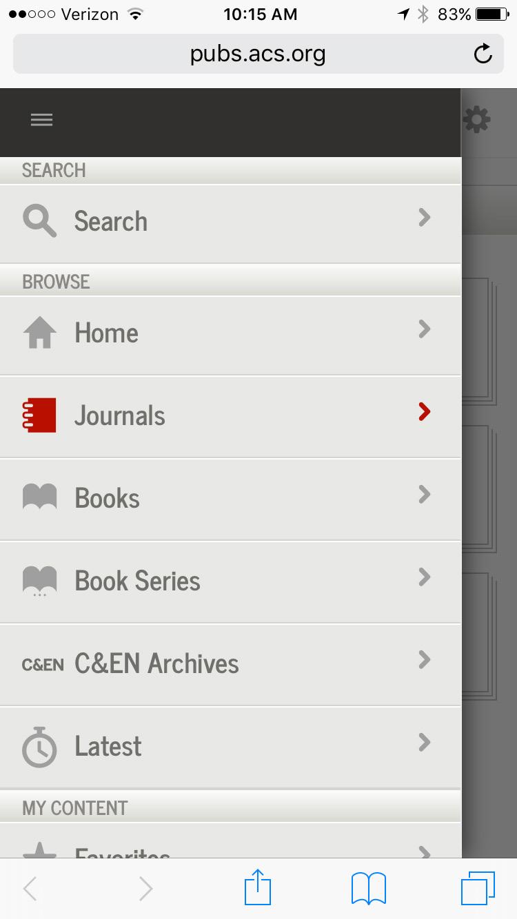 pubs.acs.org ACS2GO FUNCTIONALITY ACS2Go is ACS Publications mobile platform optimized for tablets and smartphones.