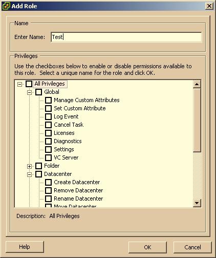 Chapter 15 Managing Users, Groups, Permissions, and Roles 5 Select the privileges you want the new role to have, and click the items desired. Click the plus (+) signs to expand the lists, as needed.