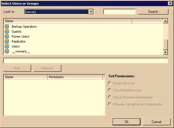 Chapter 15 Managing Users, Groups, Permissions, and Roles 7 Open the Select Users or Groups dialog box. Click the Add button.