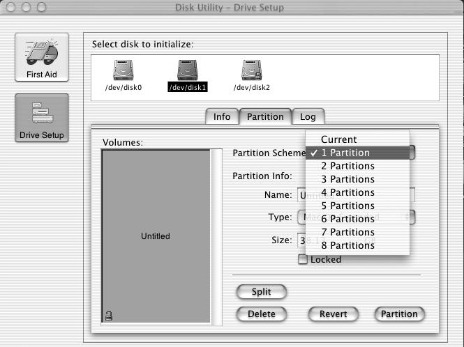 Select Open Disk Utility... to open it. 6. Click on Drive Setup and choose the hard drive that you want to initialize. 7.