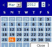 Date field: single-clicking a date in the calendar will input that date in the field. It can be removed by doubleclicking the date field and closing the calendar.
