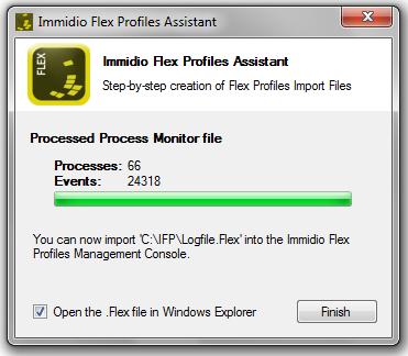 3.2.2 Importing.Flex Files A.Flex file generated with Immidio Flex Profiles Assistant is the starting point for automatically creating a new INI file.