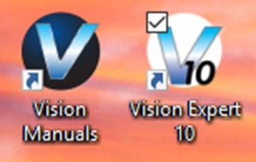 The Vision manuals icon should now appear on