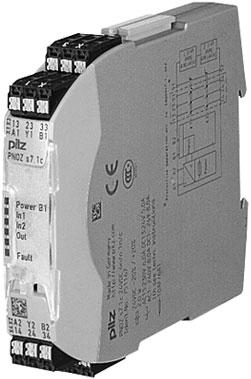 Gertebild ][Bildunterschrift Kontakterweiterungen Contact for increasing the number of available contacts Approvals Unit features Gertemerkmale Positive-guided relay outputs: 3 safety contacts (N/O),