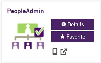 Creating Position Descriptions Log into the e-weber portal Type PeopleAdmin: in the search bar. Both icons below will appear.