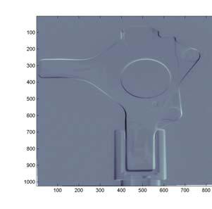 Figure 3: Difference image of X-ray images of tilted object. The methods of the first generation are not used anymore.