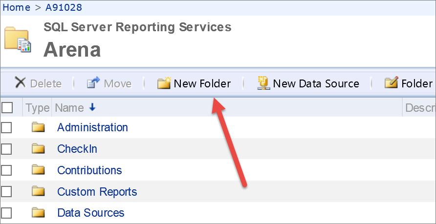 Adding A New Report Folder You can also add new report folders. The new report folders can be added either to a new page or to an existing page.