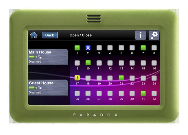 OneScreen Monitoring also features Solo Test mode, which allows installers and users to easily test all system zone s via the TM50 Touch s screen.