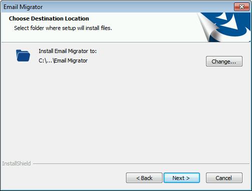 7. Now click the Install button to run the installation process. 8. The installation process will run, and the Email Migrator will be installed.