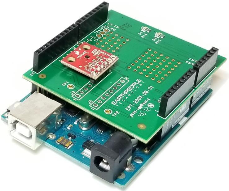 Hardware Features: Temperature Sensor and Docking Board Uses the I2C interface 12-bit,.625 C resolution Typical temperature accuracy of ±.5 C +3.3V sensor Compatible with +3.