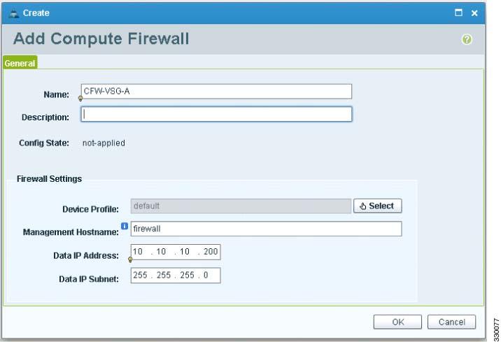 Chapter 2 Quick Start Guide for the Cisco Virtual Security Gateway and the Cisco Virtual Network Management Task 7 On the Cisco VNMC, Configuring a Tenant, Security Profile, and Compute Firewall