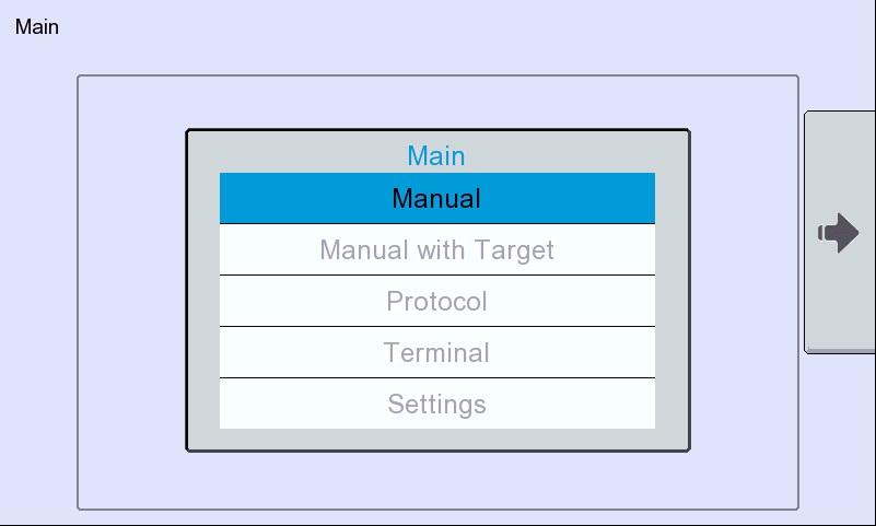 Select "settings" to go to the settings menu.
