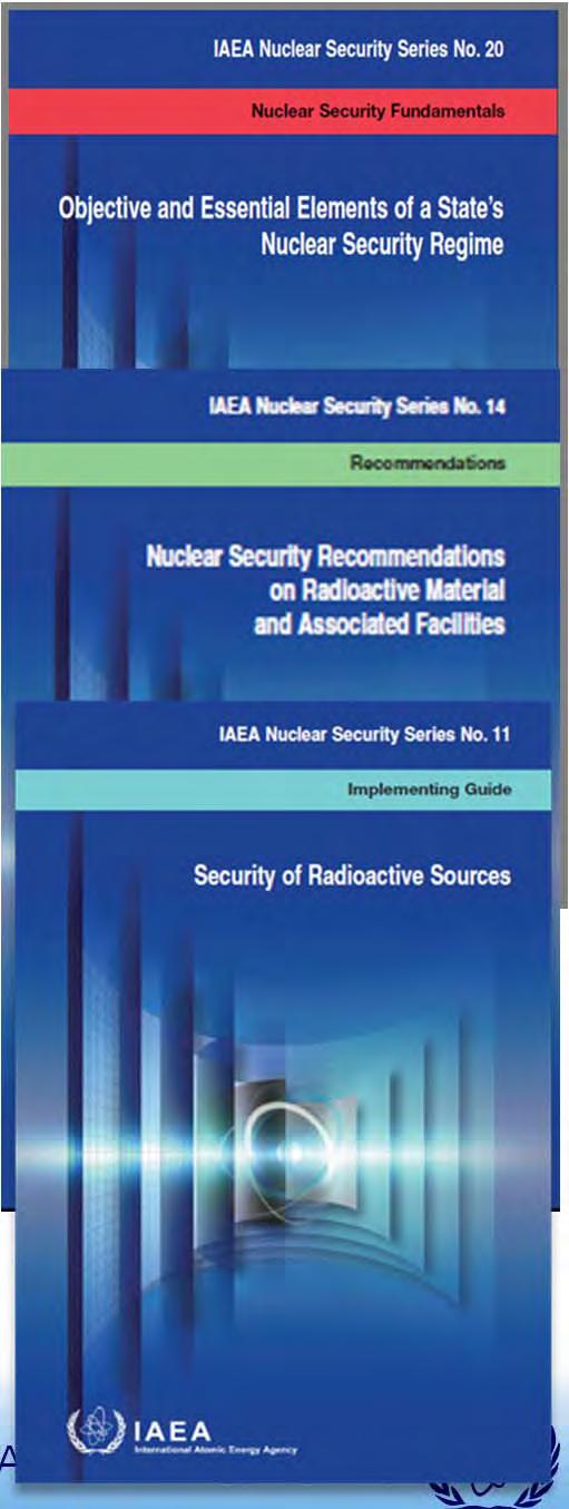 Nuclear Security Guidance Fundamentals (NSS No. 20) Recommendations (NSS No. 14 and 15) Implementing Guides: Security of Sources (NSS No.