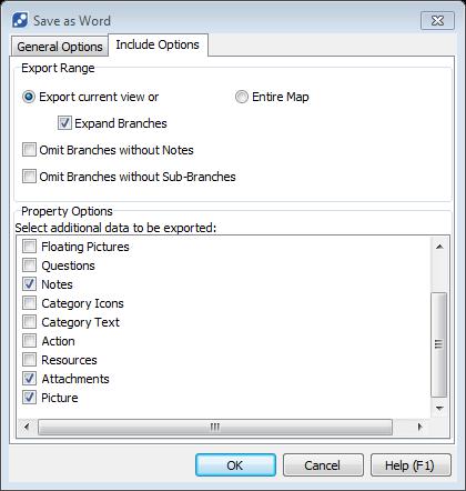 2 Save your map. 3 Click on the Export tab on the ribbon and click on the Word icon.