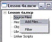 Elmer 160 Lesson 4 Writing Programs (continued) Adding files to the project OK, now we have a project, but it has nothing in it. We need to have at least one assembler source file to type in.