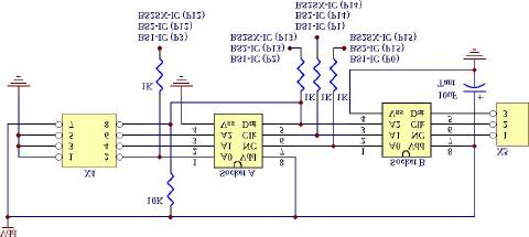IC Sockets The BSAC board provides two 8-pin DIP sockets designed to accomodate a variety of different ICs. Several ICs have been selected and made examples of herein.