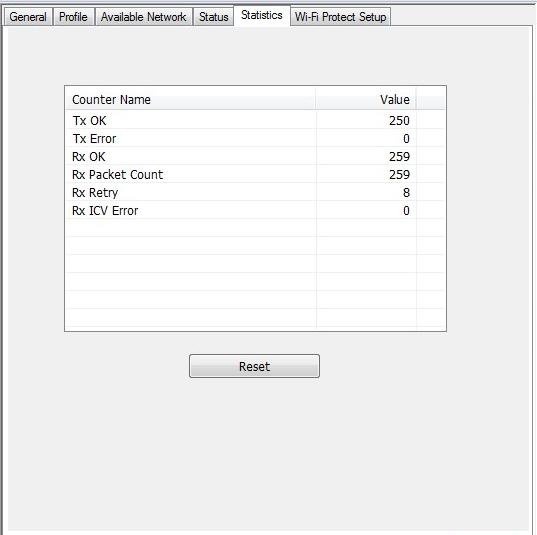 4.2.6 Statistics Statistics page tab will show real-time TX/RX relative counters to