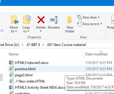 Introduction, Notepad++, File Structure, 9 Tags, Hyperlinks 8 Or you can navigate to your file in your U drive (Index.html) then double click on the html file. 4.