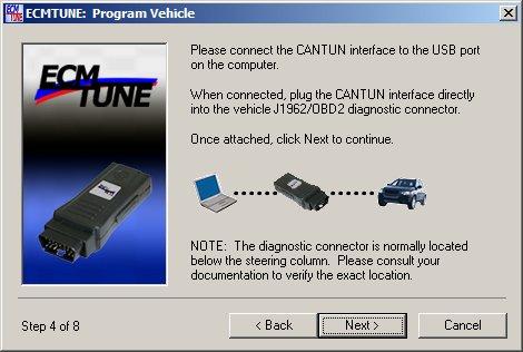 6.4.4 Step 4 Vehicle connection verification Please be sure the CANTUN interface is connected to the vehicle