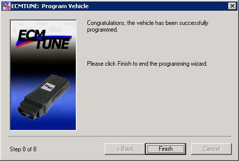 8 Step 8 Vehicle Programming Status Success Once vehicle has been