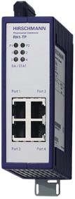 signal contact / fault relays Redundant 24 V power supply 4 x MDI-X, 10 Mbps 24 V DC, max.