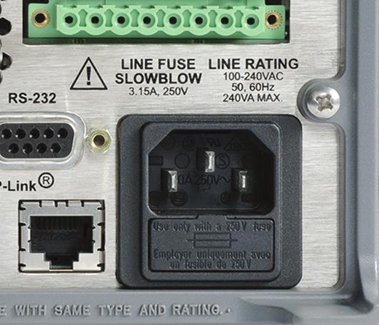 To connect line power: 1. Make sure the front-panel power switch is in the off (0) position. 2.