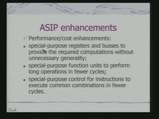 (Refer Slide Time: 46:51) So, enhancements of performance and cost enhancements, special purpose registers and busses to