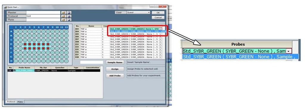 28) Enter a plate name in the Plate field (i.e. Test) and then click button to save the plate file.