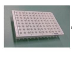 5) Place the Fluorescence test plate in a rack and centrifuge for 5 minutes. NOTE: It is important to centrifuge the Fluorescence test kit prior to use.