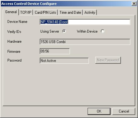 Configuration Procedure Either click on a Device Name and then click the Configure button, or Double-click the Device Name in order to configure a unit.
