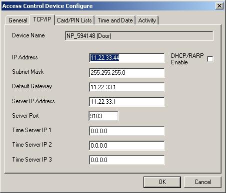 TCP/IP Settings TCP/IP changes are only necessary if 1) the unit is to be used in Server mode, 2) If the unit is to be left connected to the network and you may be connecting another Ringdale device.