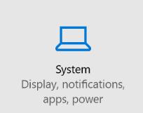 System: Allows you to adjust the display size, notification settings, review your storage capacity, power settings, and more.
