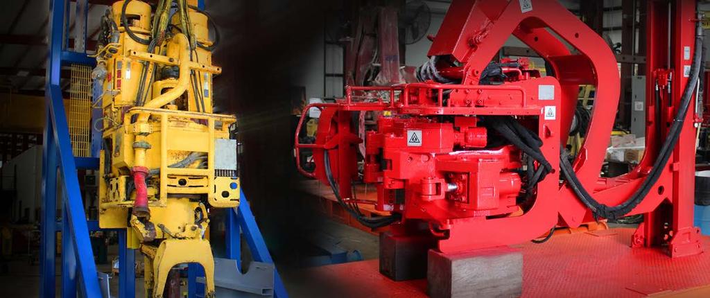 PIPE HANDLING SERVICES Master Rig International has extensive experience rebuilding and recertifying iron roughnecks.