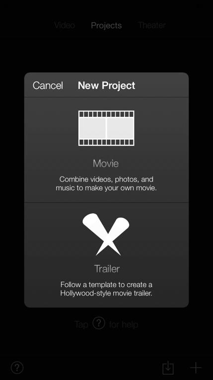 Just tap the Undo button, or to redo the action, touch and hold the Undo button, then tap Redo Project Edit. Create a movie 1.